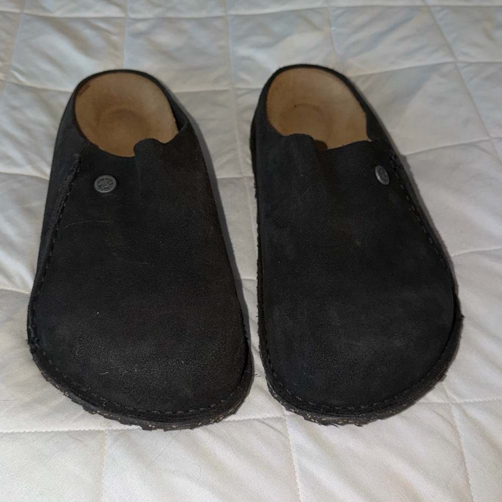 Birkenstock Black Suede Loafers